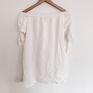 Lulu’s white off the shoulder dress